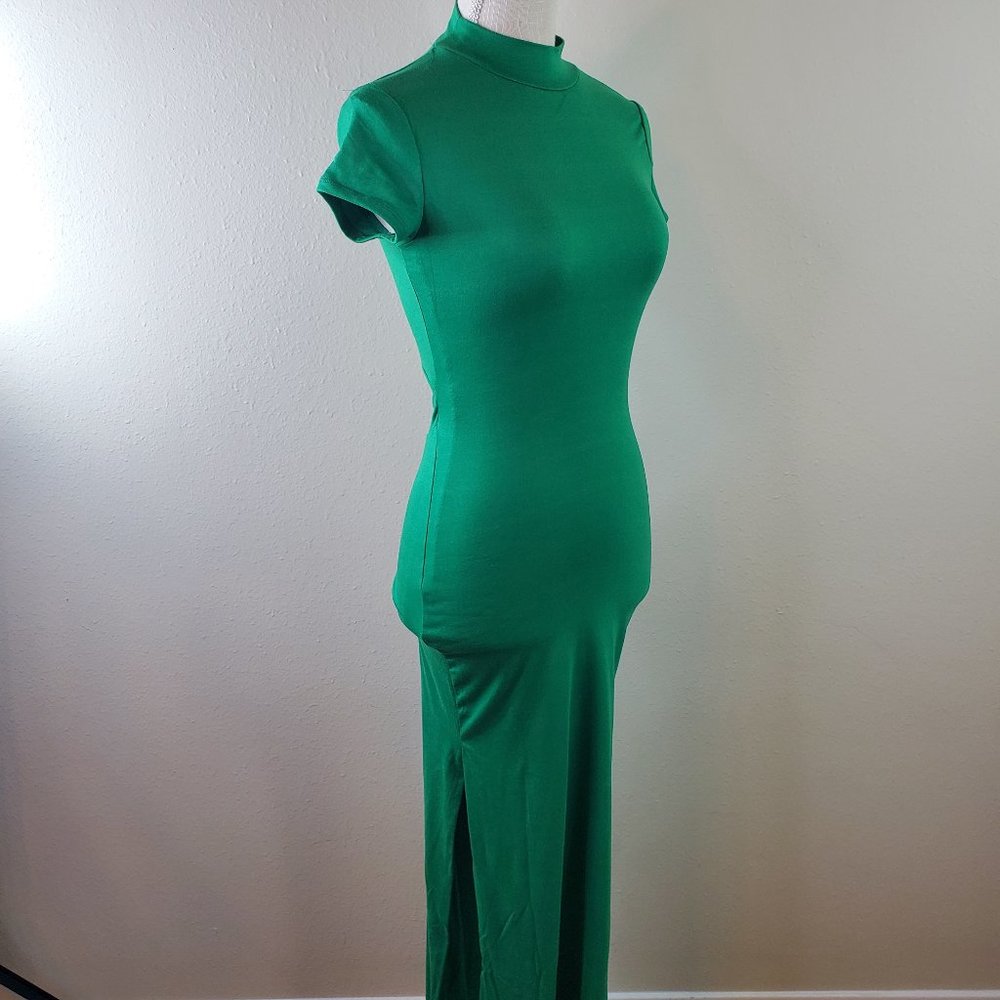 Absolutely Love It Green Short Sleeve Body Con Dress